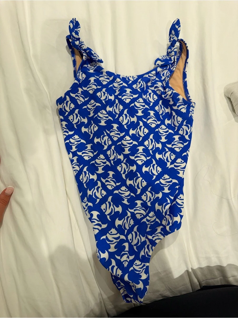 Crew Cuts Kids 3 Piece - Blue Floral Print Swim Set with Rash Guard